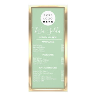 Carte Publicitaire Maquillage des cheveux Manucure des ongles Pedicur