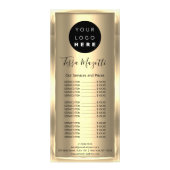 Carte Publicitaire Maquillage des cheveux Soins de la peau Logo Gold (Devant)