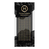 Carte Publicitaire Maquillage et cheveux Moderne Monogramme Floral No (Dos)