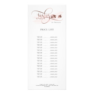 Carte Publicitaire Maquillage Eyebrow Eyes Lashes Rose Gold Prix