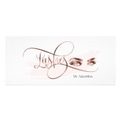 Carte Publicitaire Maquillage Eyebrow Eyes Lashes Rose Gold Prix (Dos)