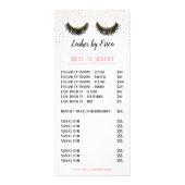 Carte Publicitaire Maquillage Rose Gold Confetti Tarifs (Devant)