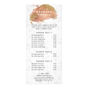 Carte Publicitaire Marbre blanc de peinture de Parties scintillant do