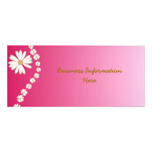 Carte Publicitaire Marguerites blanches sur le signet de calendrier
