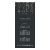 Carte Publicitaire Marquee d'or rose | Tarification ou services (Devant)