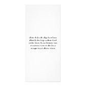 Carte Publicitaire Massage extérieur (Dos)