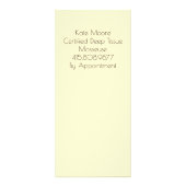 Carte Publicitaire Massage Practice Henna Mehndi Price List (Dos)