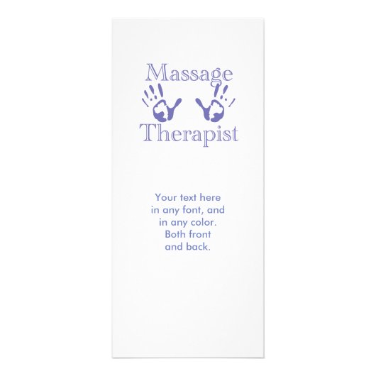 Carte Publicitaire Massage therapist hand prints (Devant)