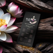 Carte Publicitaire Méditation Yoga Instructeur Lotus Pose Brush Strok