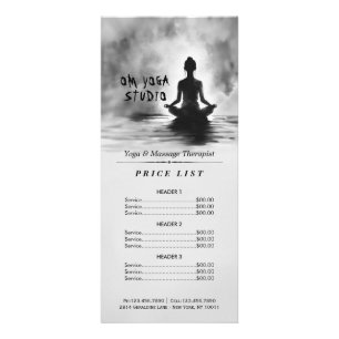 Carte Publicitaire Méditation Yoga Instructeur Lotus Pose Peinture à 