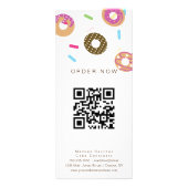 Carte Publicitaire Mini Donuts Baker Bakery Homemade Treats (Dos)