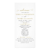 Carte Publicitaire Minimal Script Text Wedding Program (Devant)