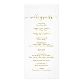 Carte Publicitaire Minimal Script Text Wedding Program (Dos)