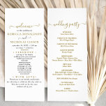Carte Publicitaire Minimal Script Text Wedding Program<br><div class="desc">Minimal simple Text and script Wedding program that you can customize and personalize by yourself. The wedding program comes in a basic but elegant design with an affordable price in case you are searching for affordable wedding stationery.</div>