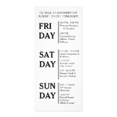 Carte Publicitaire Minimalist Corporate VIP Summit Event Itinerary (Devant)
