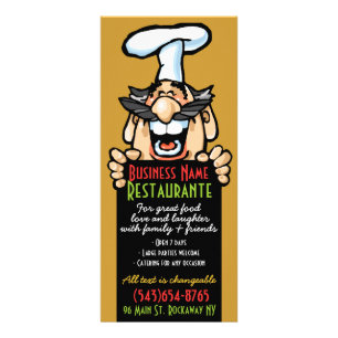 Carte Publicitaire Modèle à emporter 4x9.Italian.Chef.Pizza 2 de me