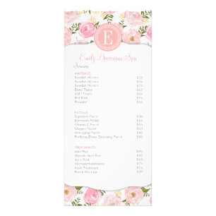 Carte Publicitaire Modèle fait sur commande vintage floral élégant