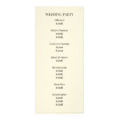 Carte Publicitaire Modern Minimal Wedding Program (Dos)