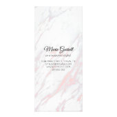 Carte Publicitaire Modern Pink and Grey Marble Price (Dos)