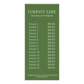 Carte Publicitaire moderne hanche vert losange mode girly (Dos)