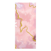 Carte Publicitaire Monogramme Marbre Paillettes Rose Gold Chic (Dos)