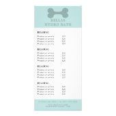 Carte Publicitaire Monte Et Os De Chien Turquoise (Devant)