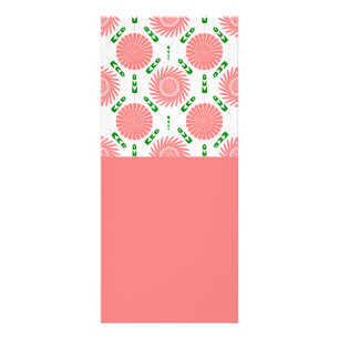 Carte Publicitaire motif à fleurs roses