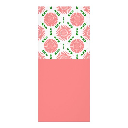 Carte Publicitaire motif à fleurs roses (Devant)