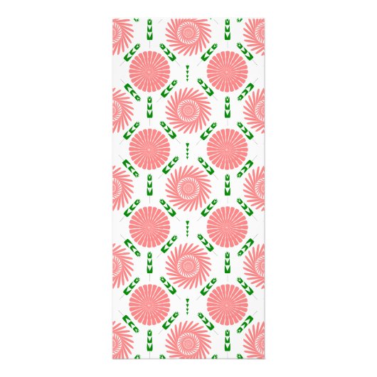 Carte Publicitaire motif aux fleurs roses (Dos)