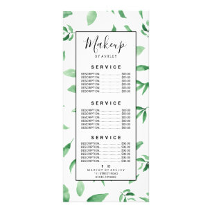 Carte Publicitaire Motif botanique moderne de feuille d'olivier vert