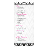 Carte Publicitaire Motif Chevron noir et blanc (Dos)