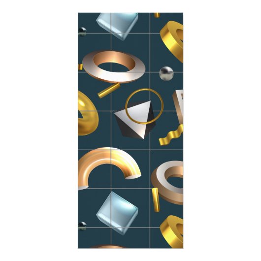 Carte Publicitaire Motif géométrique 3D (Devant)