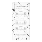 Carte Publicitaire Motif géométrique simple et moderne en noir et bla (Devant)