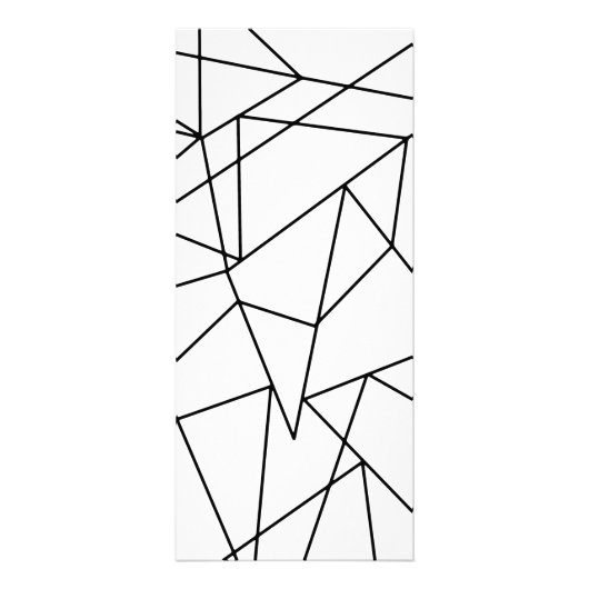 Carte Publicitaire Motif géométrique simple et moderne en noir et bla (Dos)