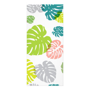 Carte Publicitaire Multicolor Feuilles tropicaux