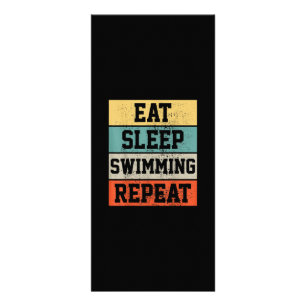 Carte Publicitaire nager nager nager Cadeau de natation