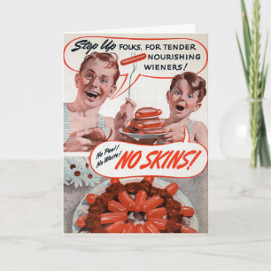 Carte publicitaire nationale Hot Dog Day Vintage