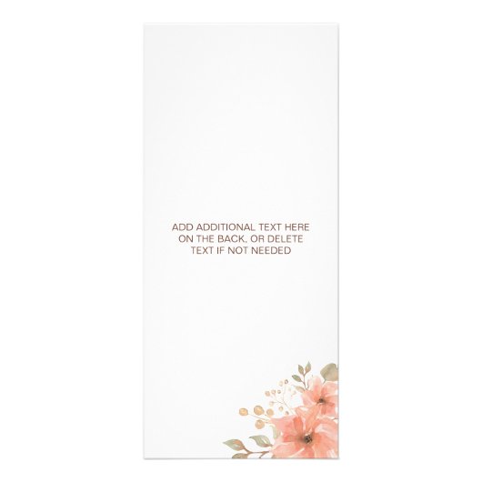 Carte Publicitaire Nettoyer les fleurs blanches et roses Service de t (Dos)