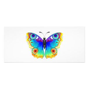 Carte Publicitaire Oeil de paon arc-en-ciel