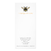 Carte Publicitaire Or grand bourdon doré au détail (Dos)