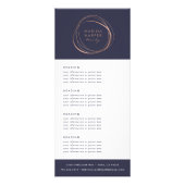 Carte Publicitaire Or Rose Abstrait Faux | Tarification ou services (Devant)