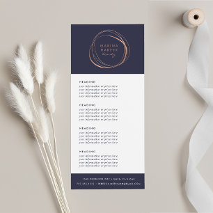 Carte Publicitaire Or Rose Abstrait Faux Tarification ou services