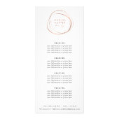 Carte Publicitaire Or Rose Abstrait Faux | Tarification ou services (Devant)