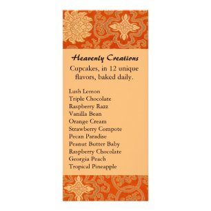 Carte Publicitaire Orange Chinese Brocade Business