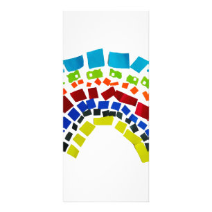 Carte Publicitaire Papier arc en ciel
