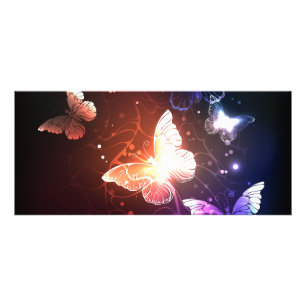 Carte Publicitaire Papillons de nuit lumineux