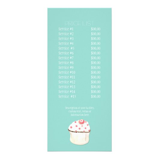 Carte Publicitaire Paquet d'affaires Cupcake Dessert Baking Bakery (Dos)