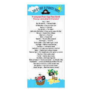 Carte Publicitaire Parlez comme un jour de pirate Liste des phrases F