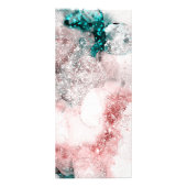 Carte Publicitaire Parties scintillant aquarelle rose feuille d'or li (Dos)