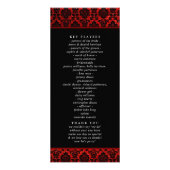 Carte Publicitaire Parties scintillant Damask Las Vegas Wedding Progr (Dos)